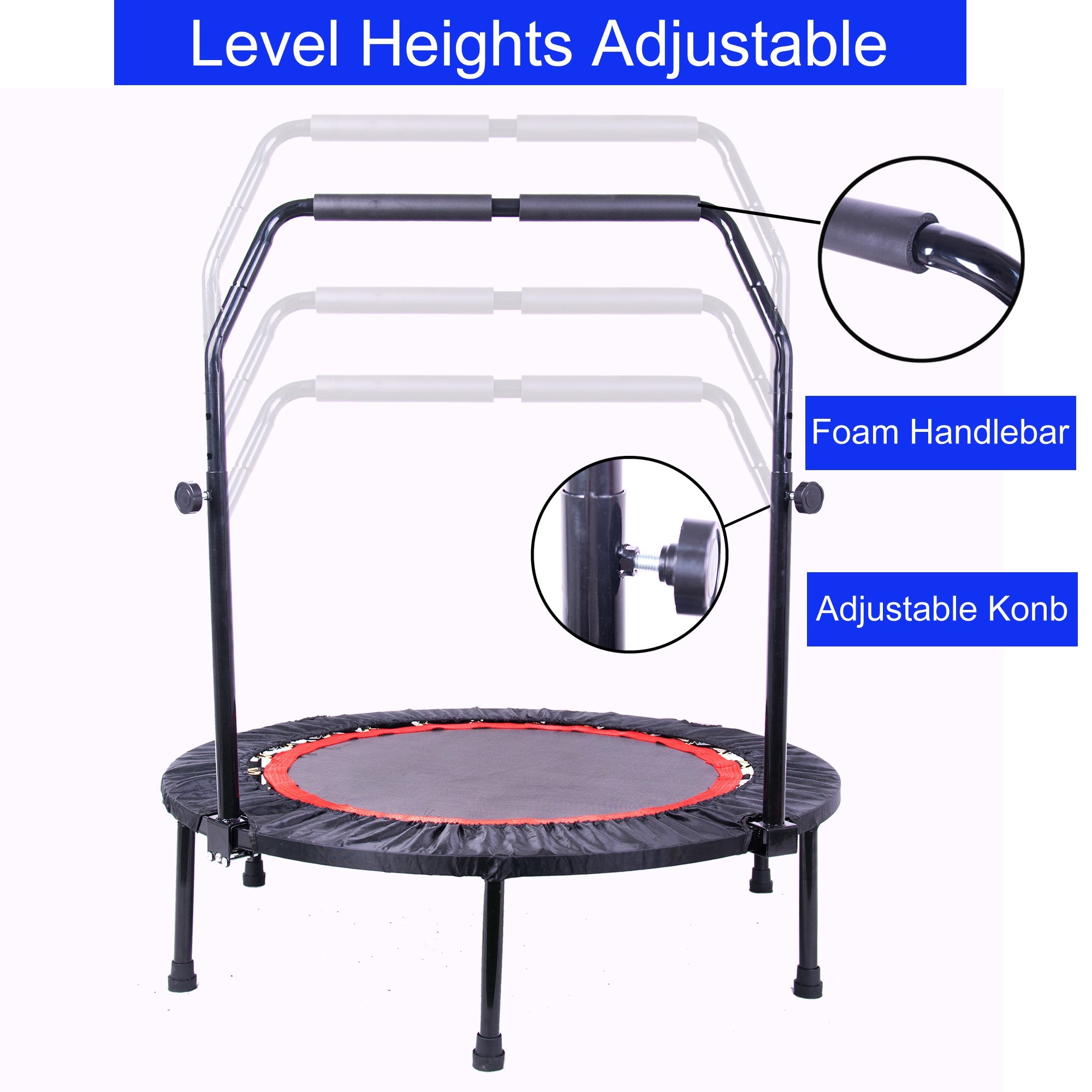 40" Mini Trampoline for Adults & Kids - Max 300lbs-American Furniture Outlet
