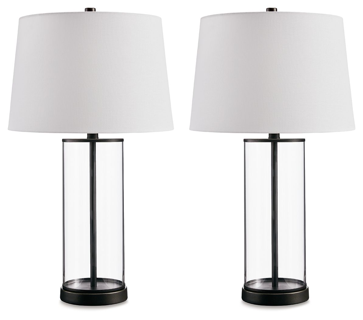 Wilmburgh  Clear / Bronze Finish - Glass Table Lamp (Set of 2)
