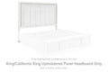 Chalanna - King/California King Upholstered Panel Headboard - White