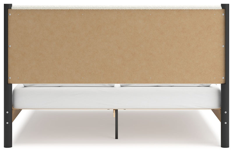 Cadmori - Upholstered Panel Bed