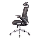 Black Ergonomic Mesh Office Chair w/ Headrest & Flip-Up Arms