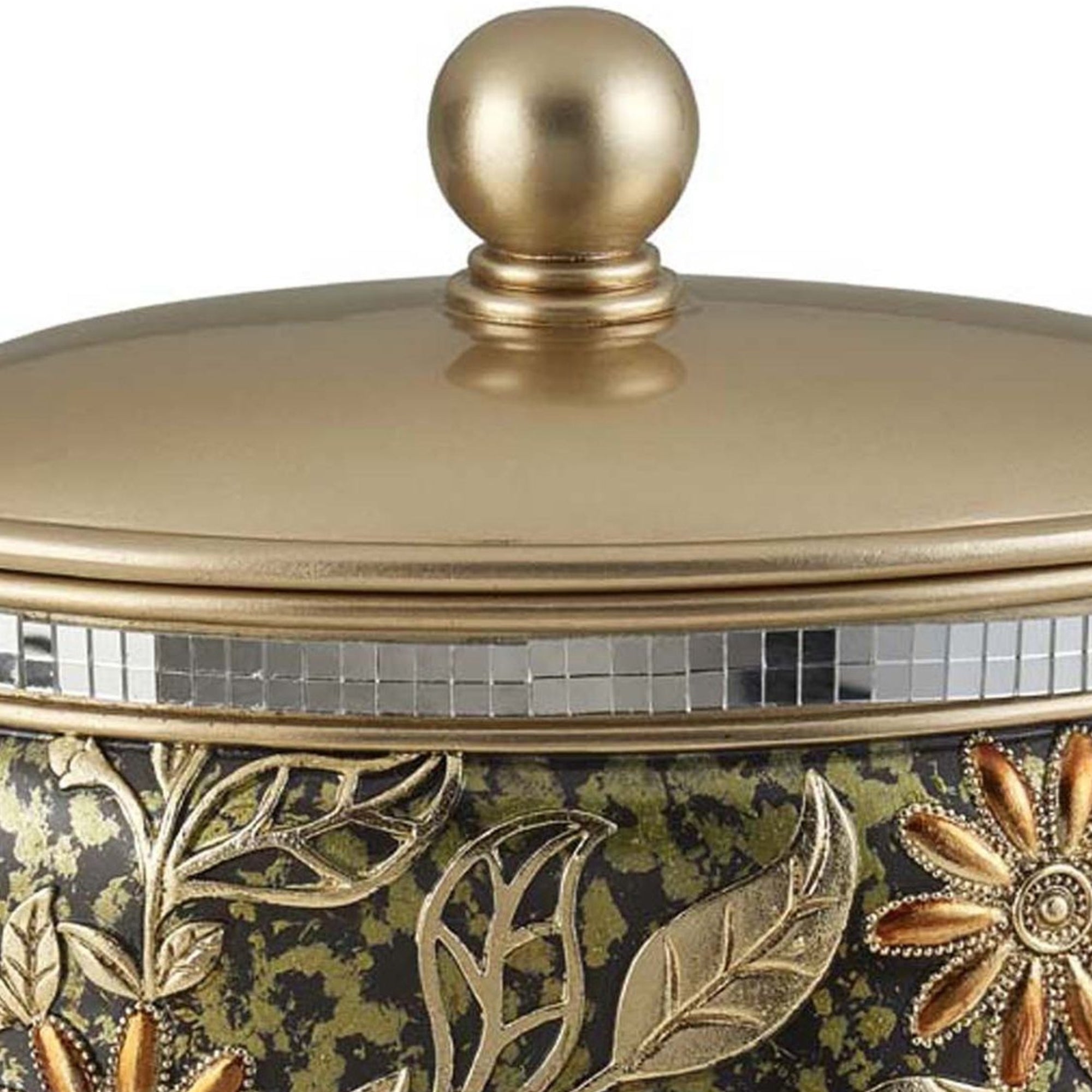 9" Chrysanthemum Jewelry Box - Resin Trinket Dish