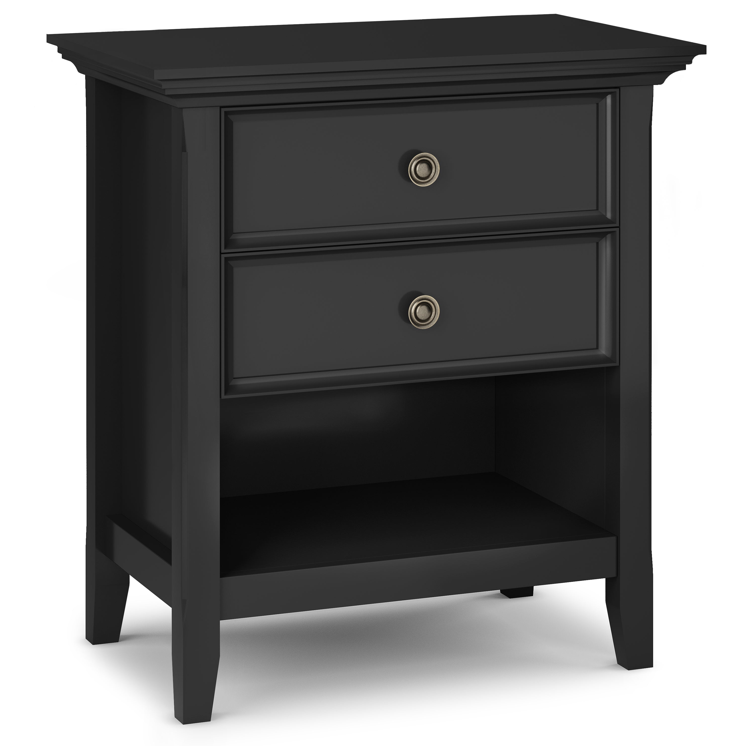 Amherst Black Bedside Table - Stylish Nightstand for Bedroom