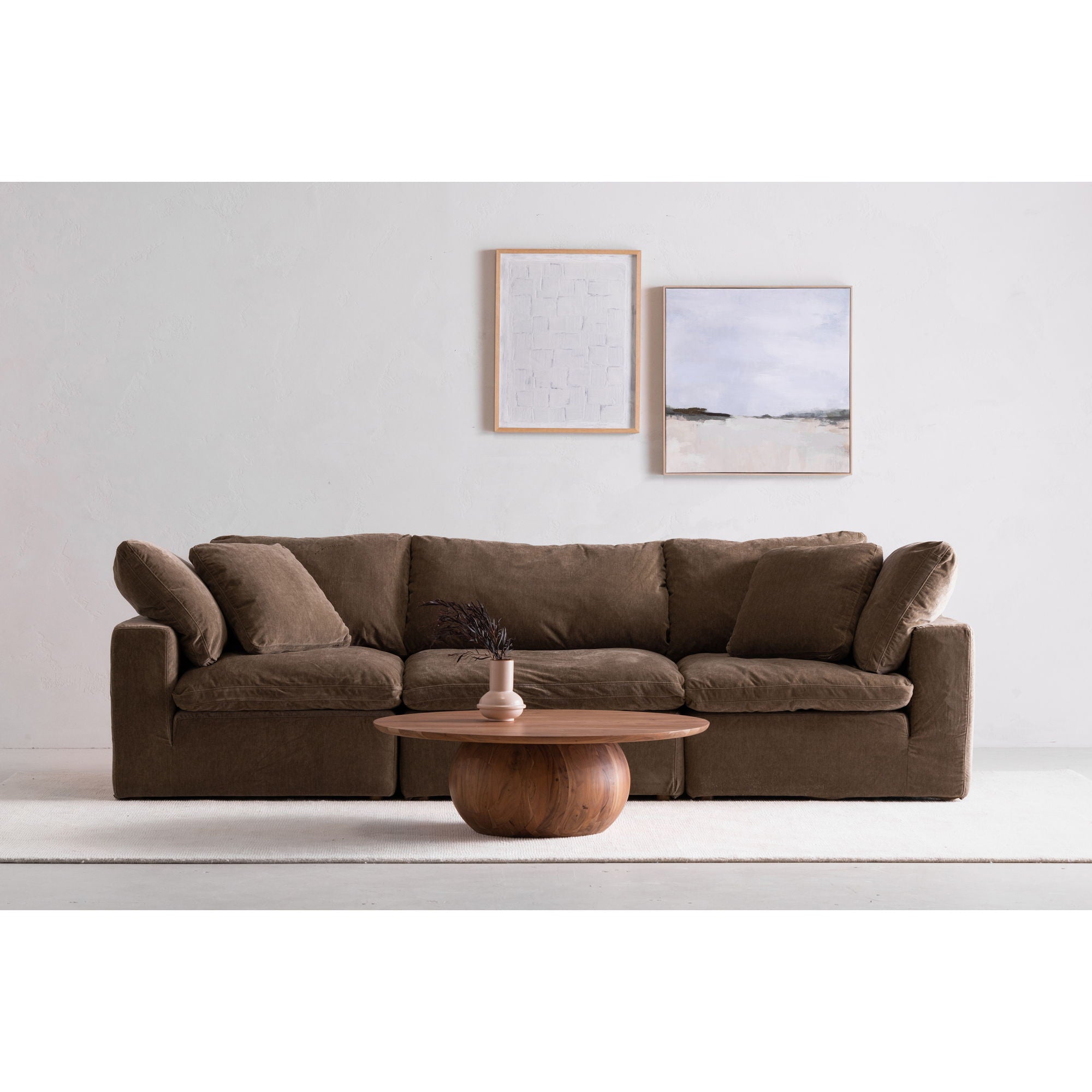Terra - Modular Sofa Performance Fabric - Desert Sage-Stationary Sectionals-American Furniture Outlet