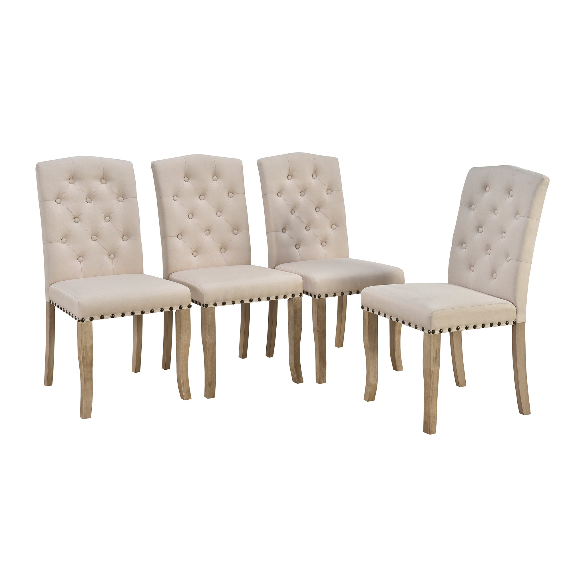 6-Pc Farmhouse Dining Set (Natural Wood)