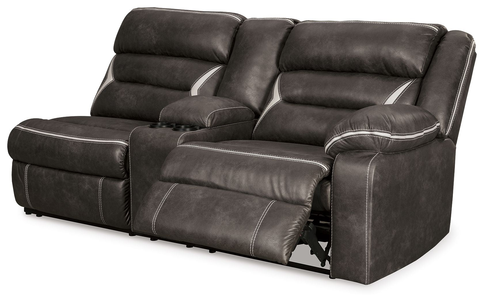 Kincord - Raf Rec Power Sofa W/Console - Midnight