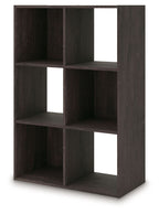 Dark brown wood cube storage organizer with open square compartments