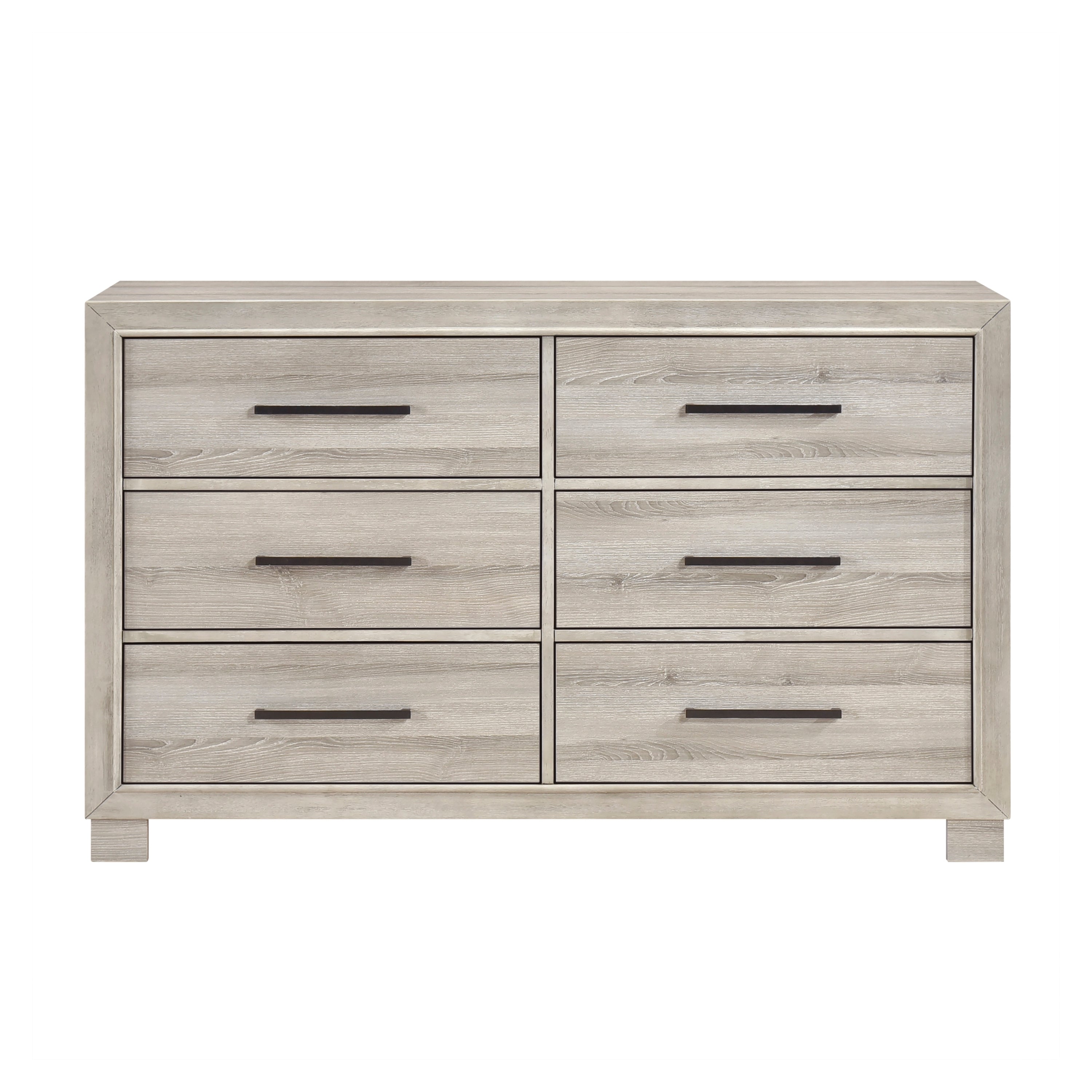 Modern Gray 6-Drawer Dresser | Contemporary Bedroom Furniture