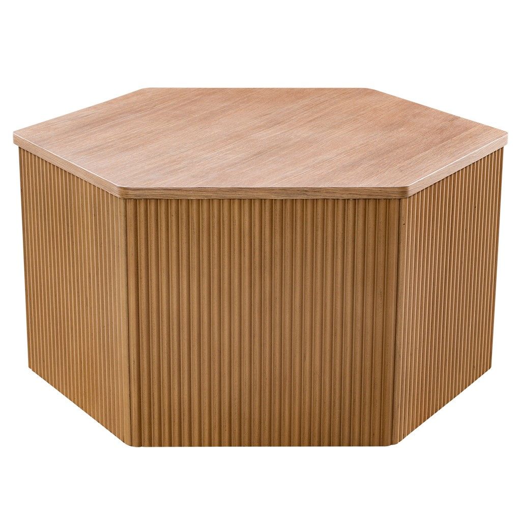 Fluted Hexagon Coffee Table