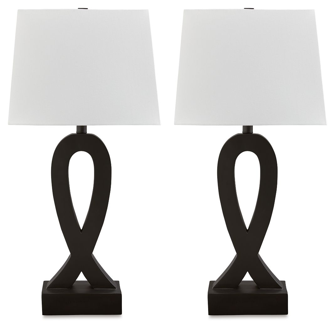 Markellton  Black - Poly Table Lamp (Set of 2)