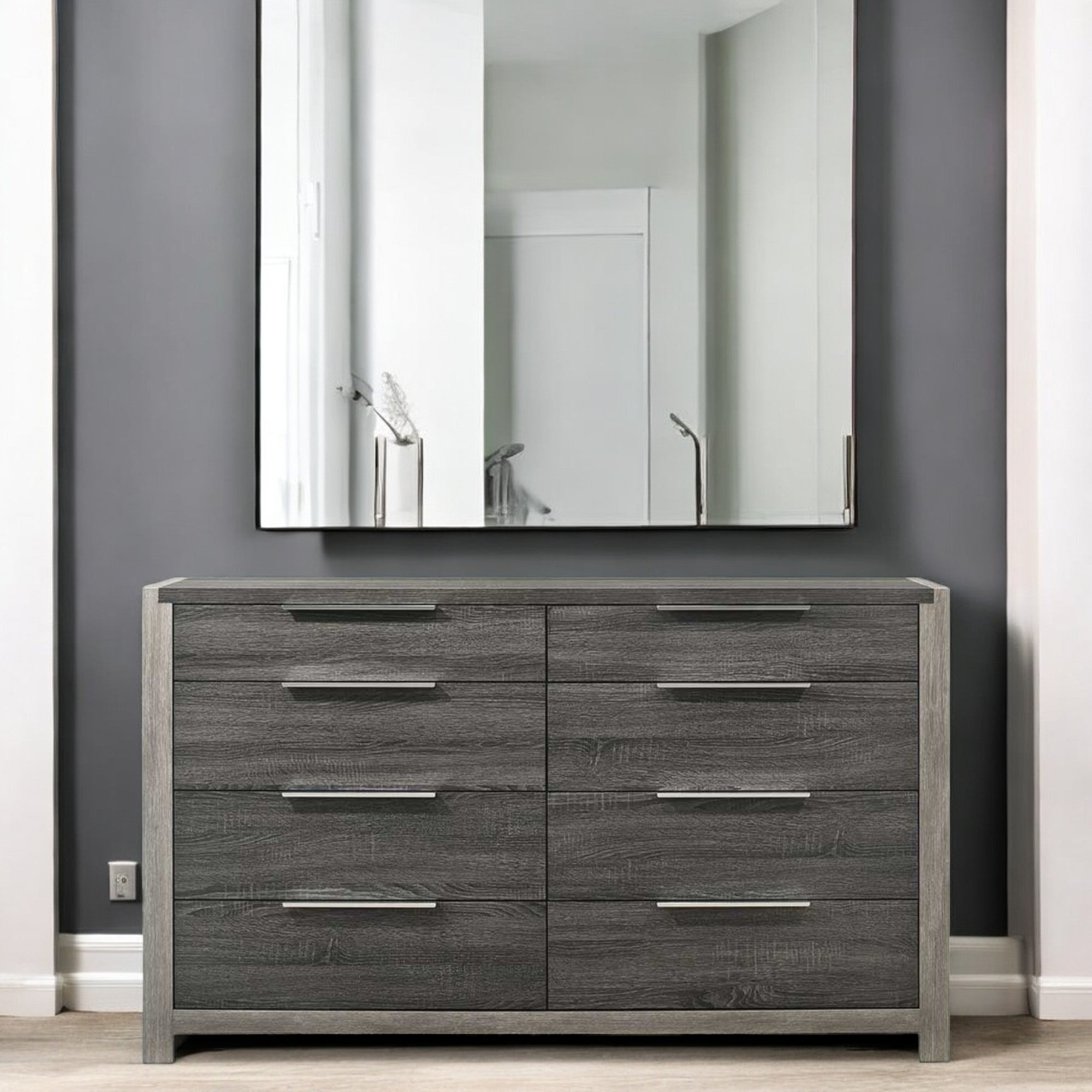 Jehoram Gray Finish Bedroom Dresser