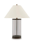 Junrow - Glass Table Lamp - Clear / Brown