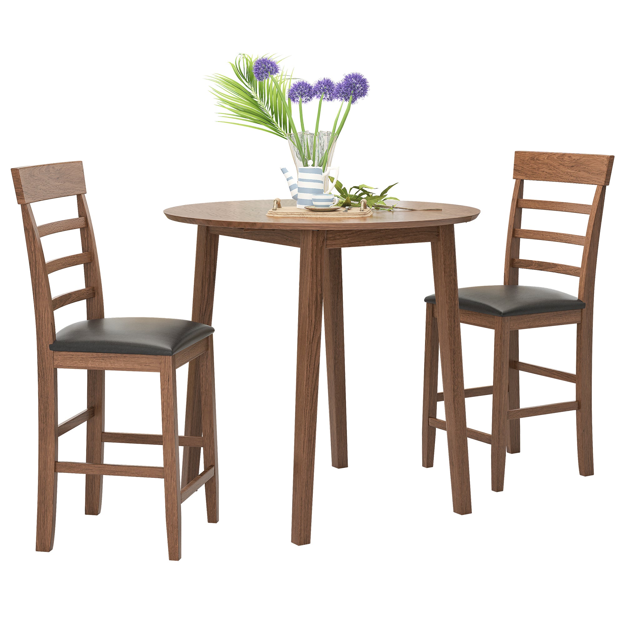 Retro 3-Piece Drop-Leaf Table Set