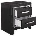 Kaydell - Black - Two Drawer Night Stand