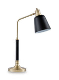 Clairwell - Metal Desk Lamp - Black / Gold Finish