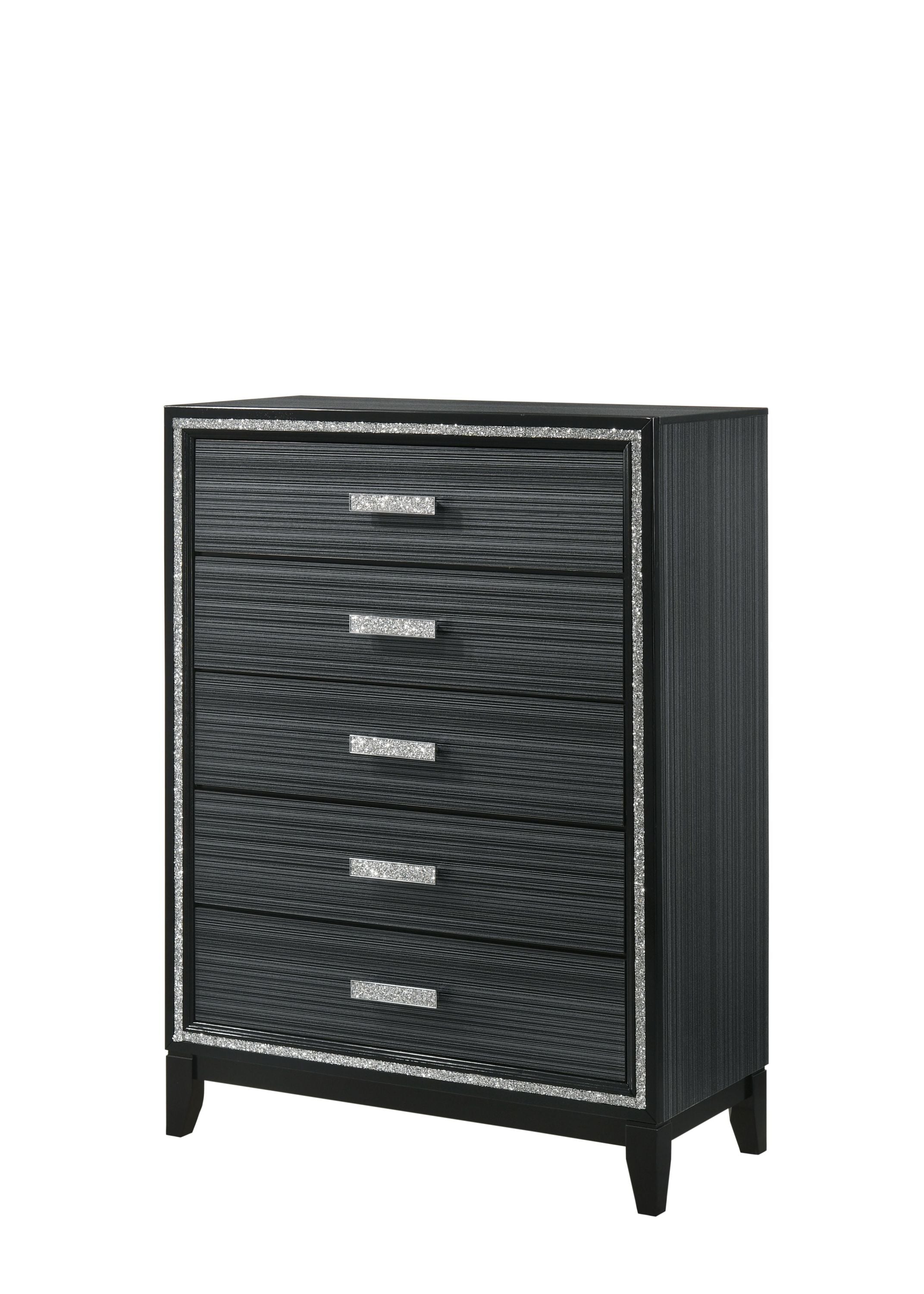 Haiden Weathered Black Finish Chest for Bedroom