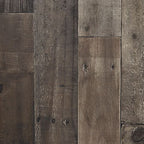 Rustic gray wood bookcase panels with visible grain and small knots