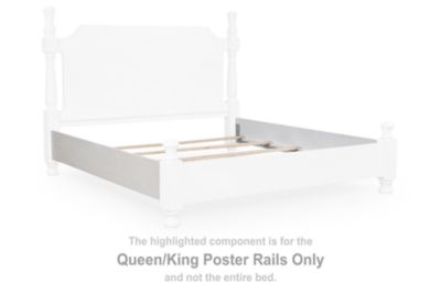 Rowlenstown - Antique White - Queen/King Poster Rails