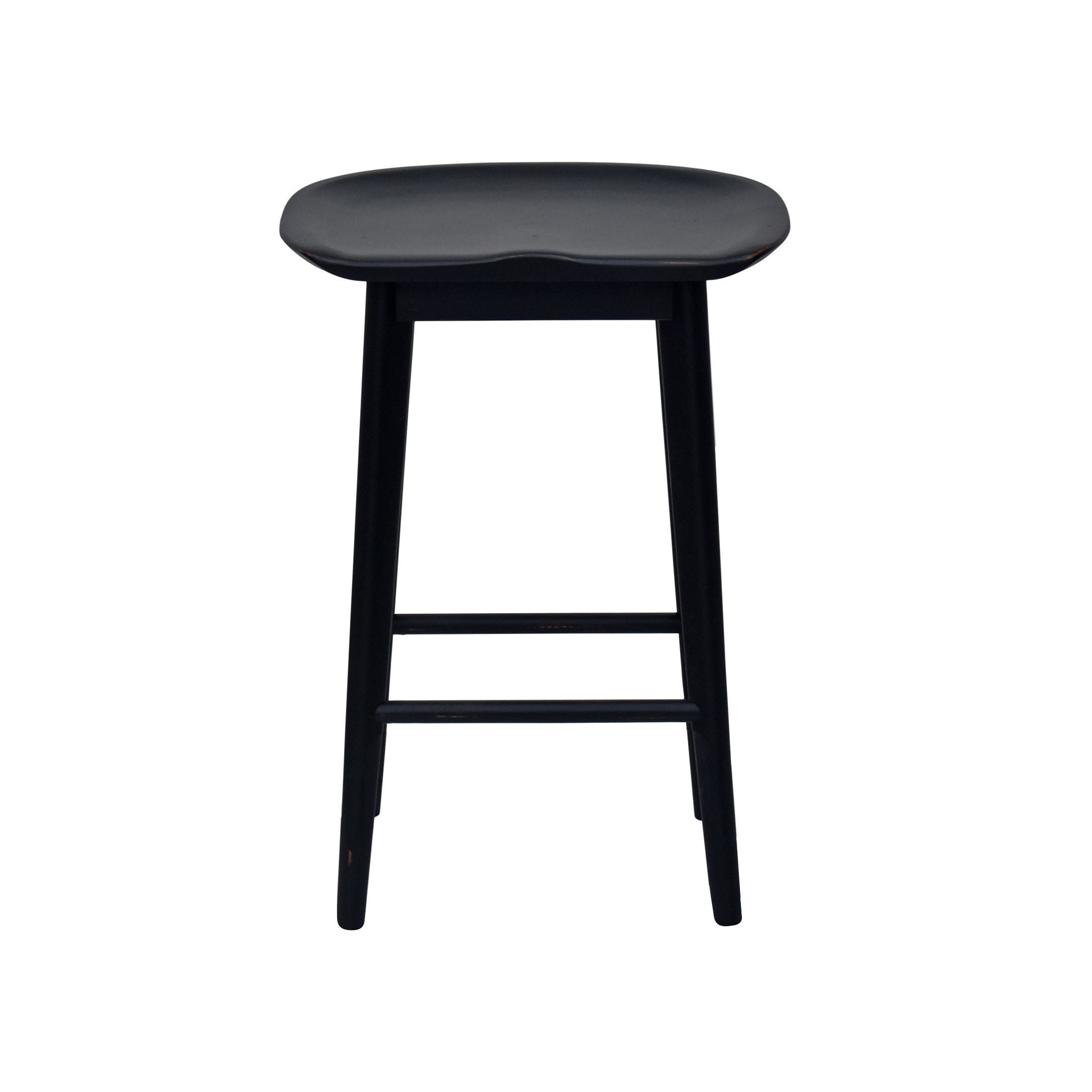 Hilton Black Counter Stool - Modern Bar Height Seating