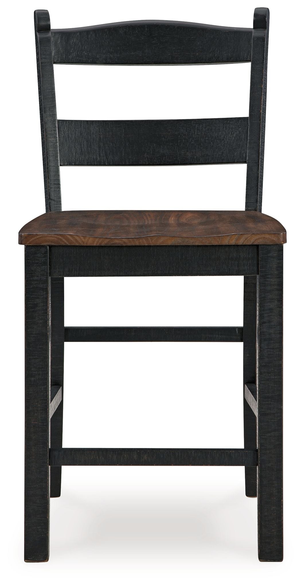 Valebeck Black & Brown Two-Tone Barstool (Set of 2) - Cottage Chic