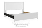 King panel rails in black, shown as horizontal rail pieces with brackets