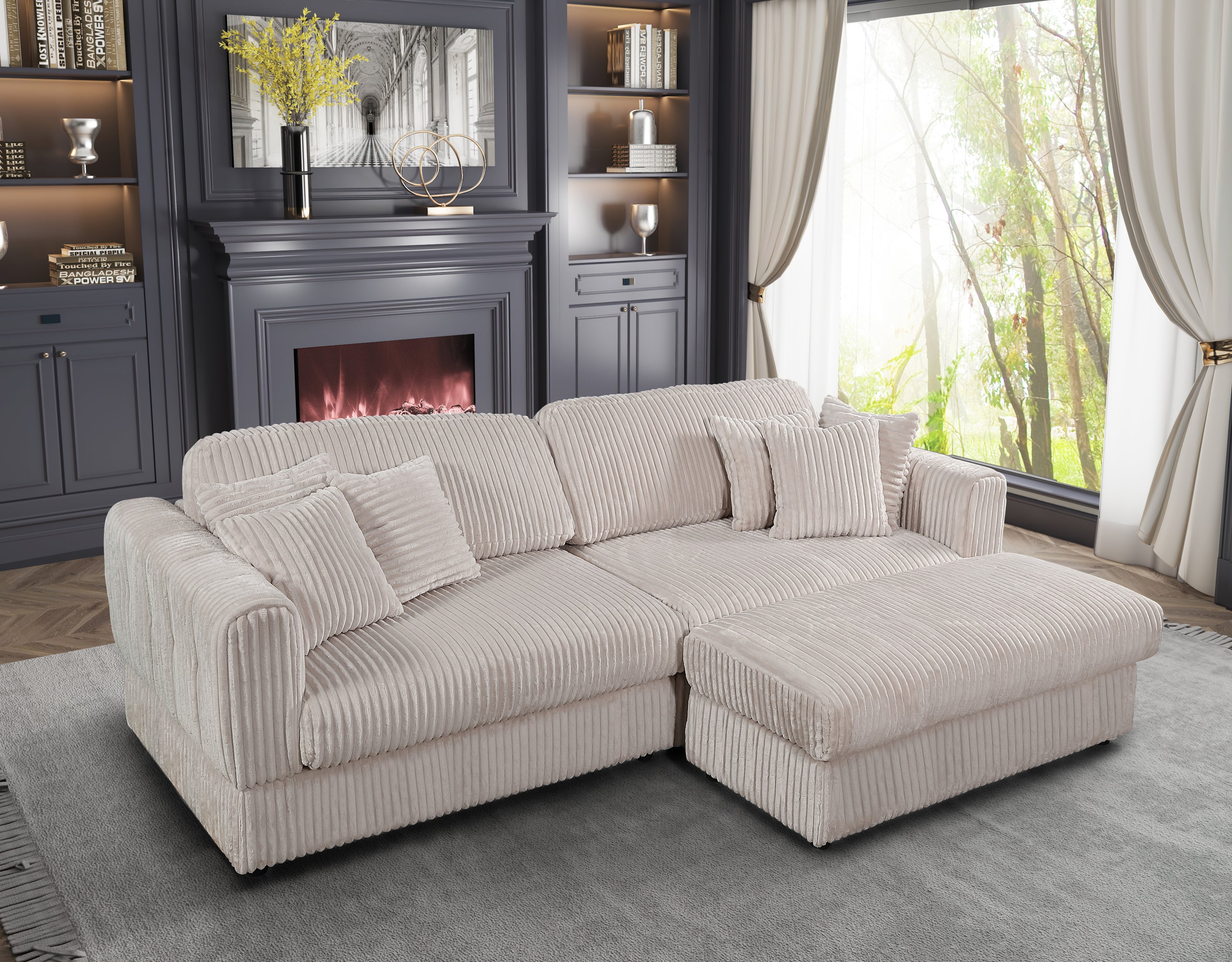 Oversized Sectional Sofa with Ottoman | Cloud Couch
