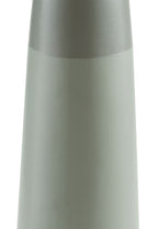 Sage green ceramic vase with thin mid-band detail and smooth finish
