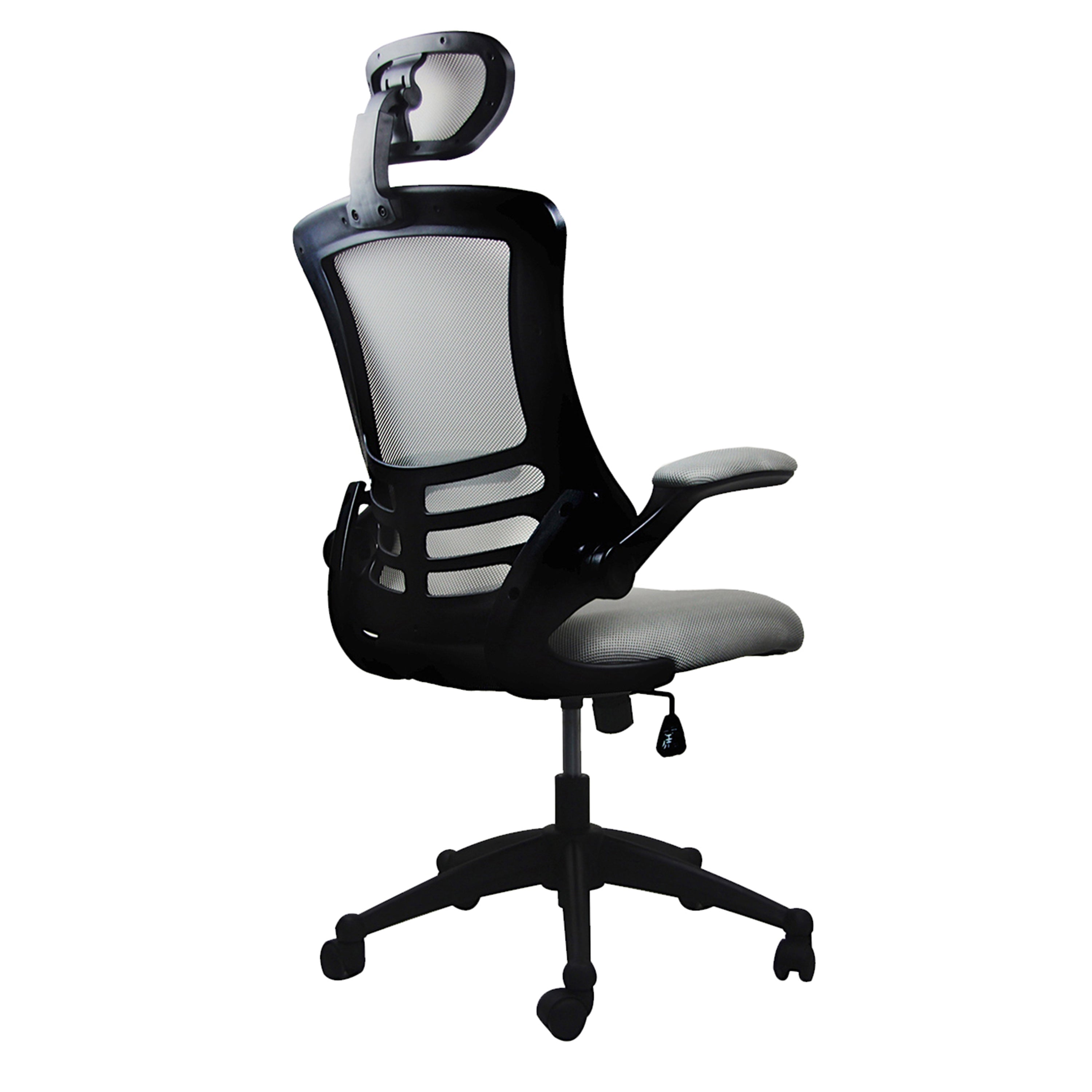 High-Back Mesh Office Chair with Headrest & Flip-Up Arms