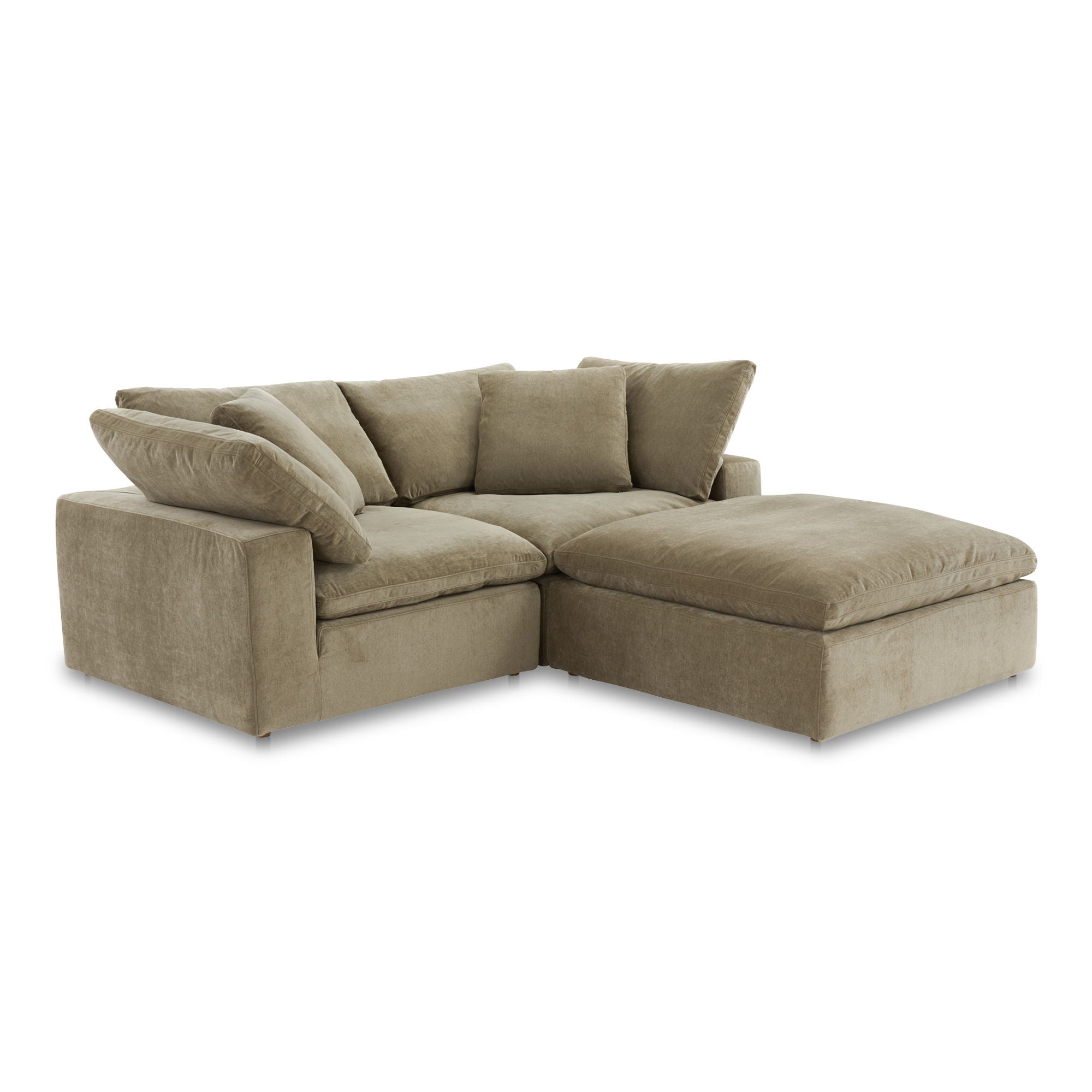 Clay Nook - Modular Sectional Performance - Desert Sage-Stationary Sectionals-American Furniture Outlet