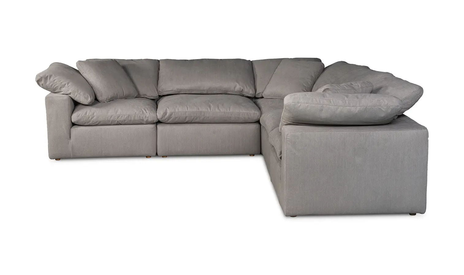 Light Gray Modular Sectional - Clay Classic, Stain-Resistant-Moe's Home Collection-American Furniture Outlet