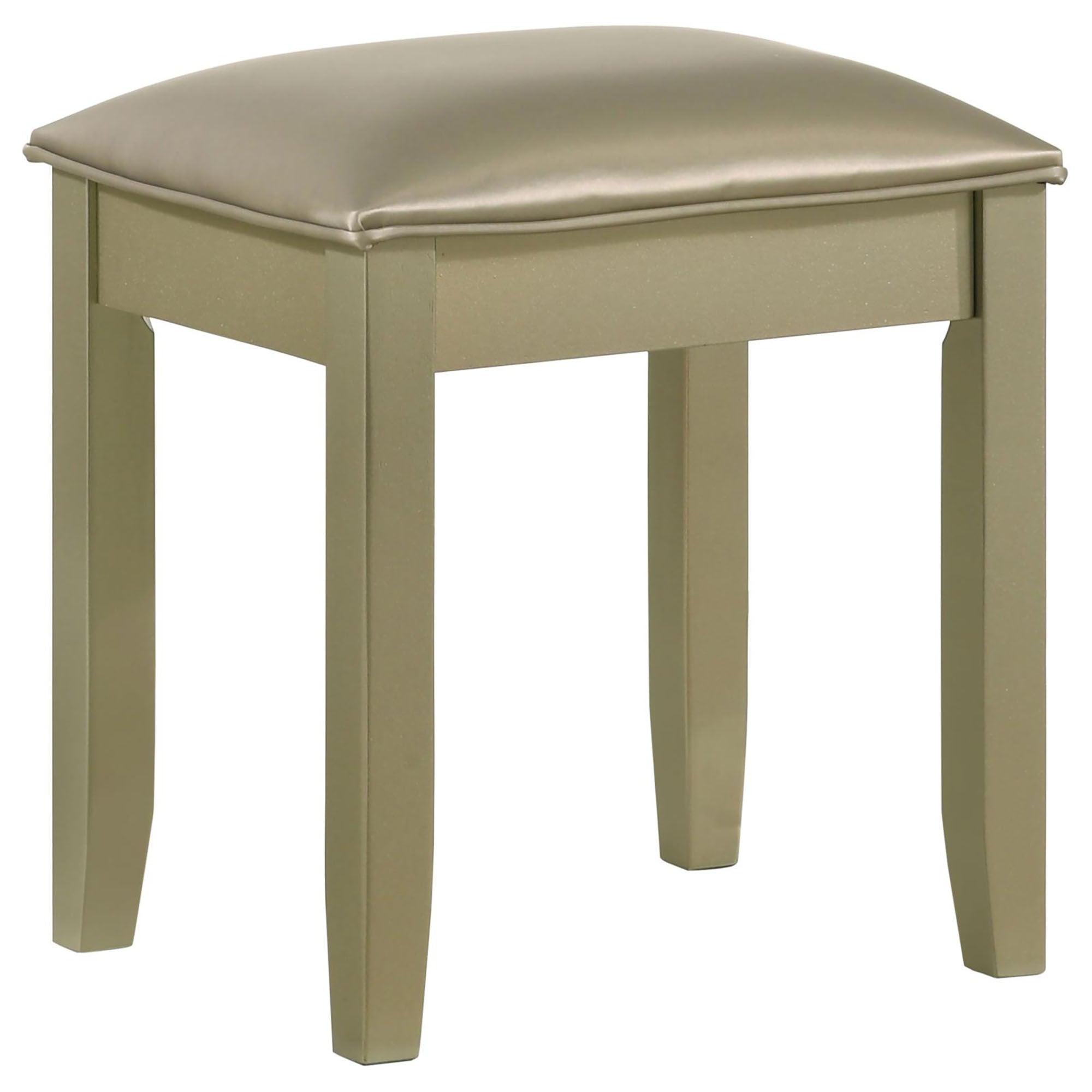 Champagne Vanity Stool - Padded Seat