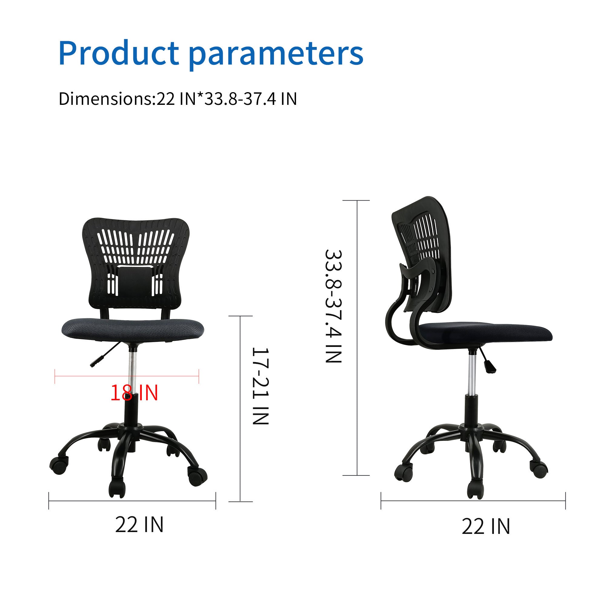 Ergonomic Mesh Office Black Chair - Adjustable & Comfy