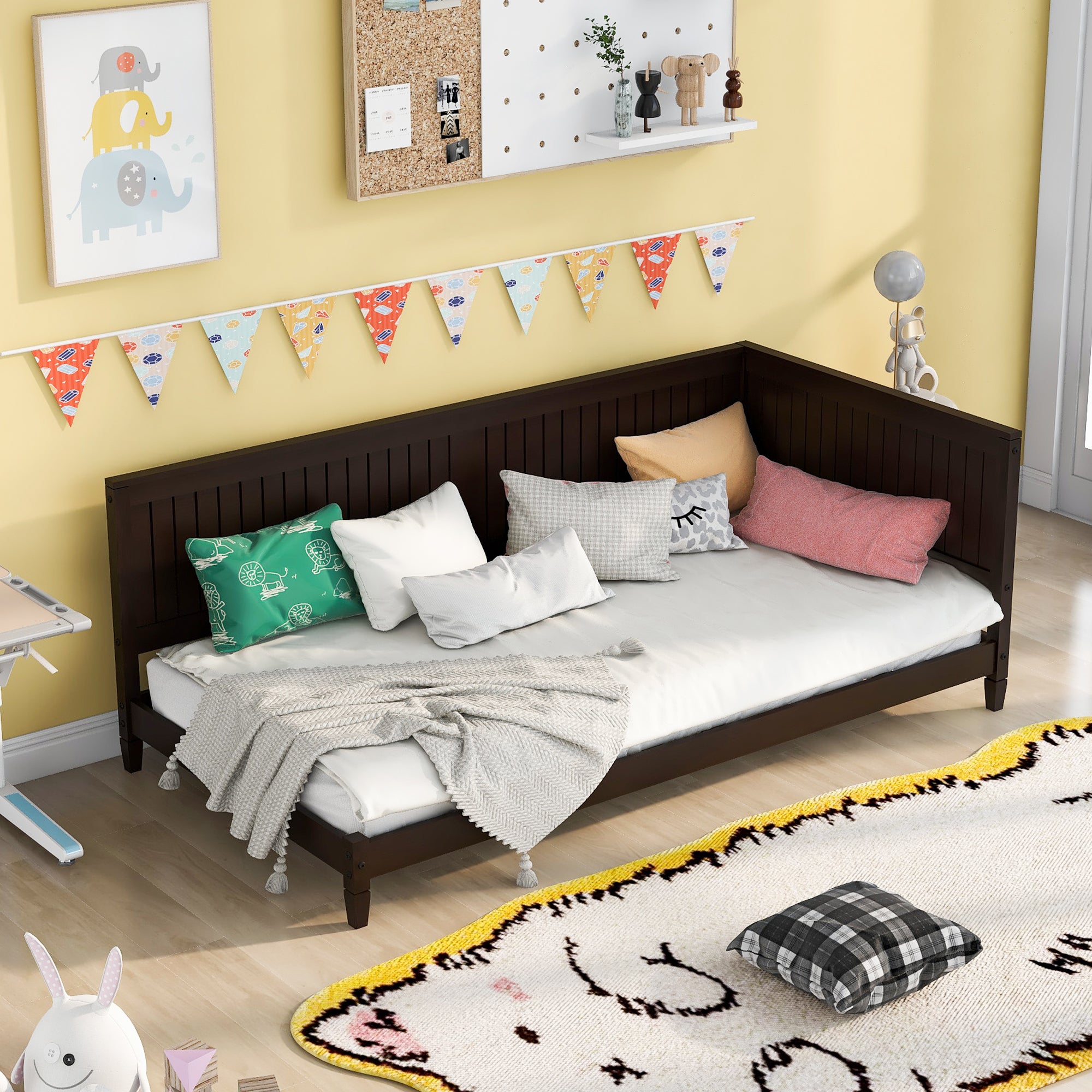 Twin Wood Daybed & Sofa Bed - Espresso Finish