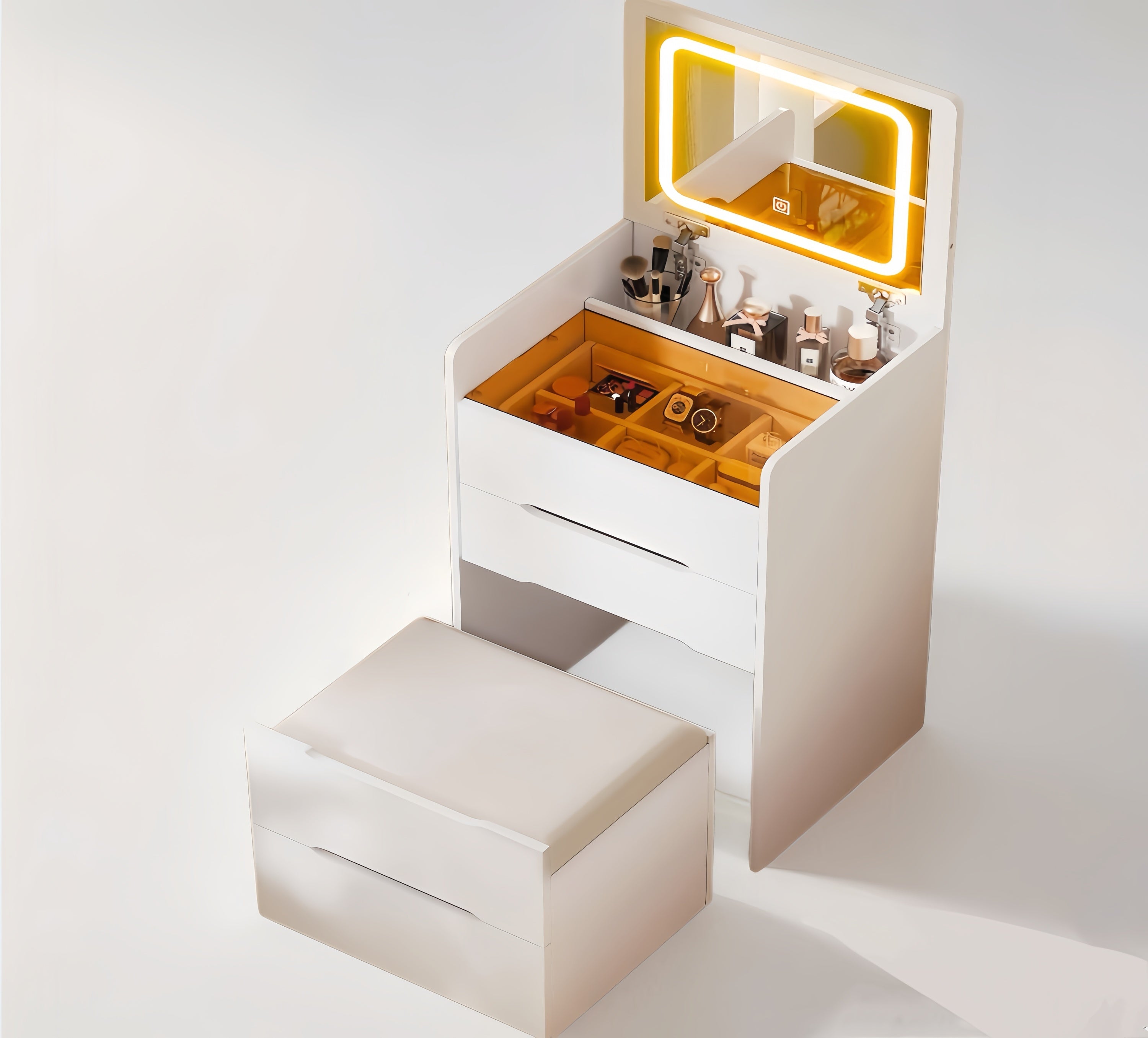 48cm 3-in-1 Vanity Desk | Makeup Vanity Set | Xmas Gift-American Furniture Outlet