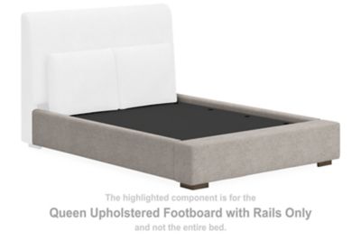 Cabalynn - Oatmeal - Queen Uph Footboard With Rails