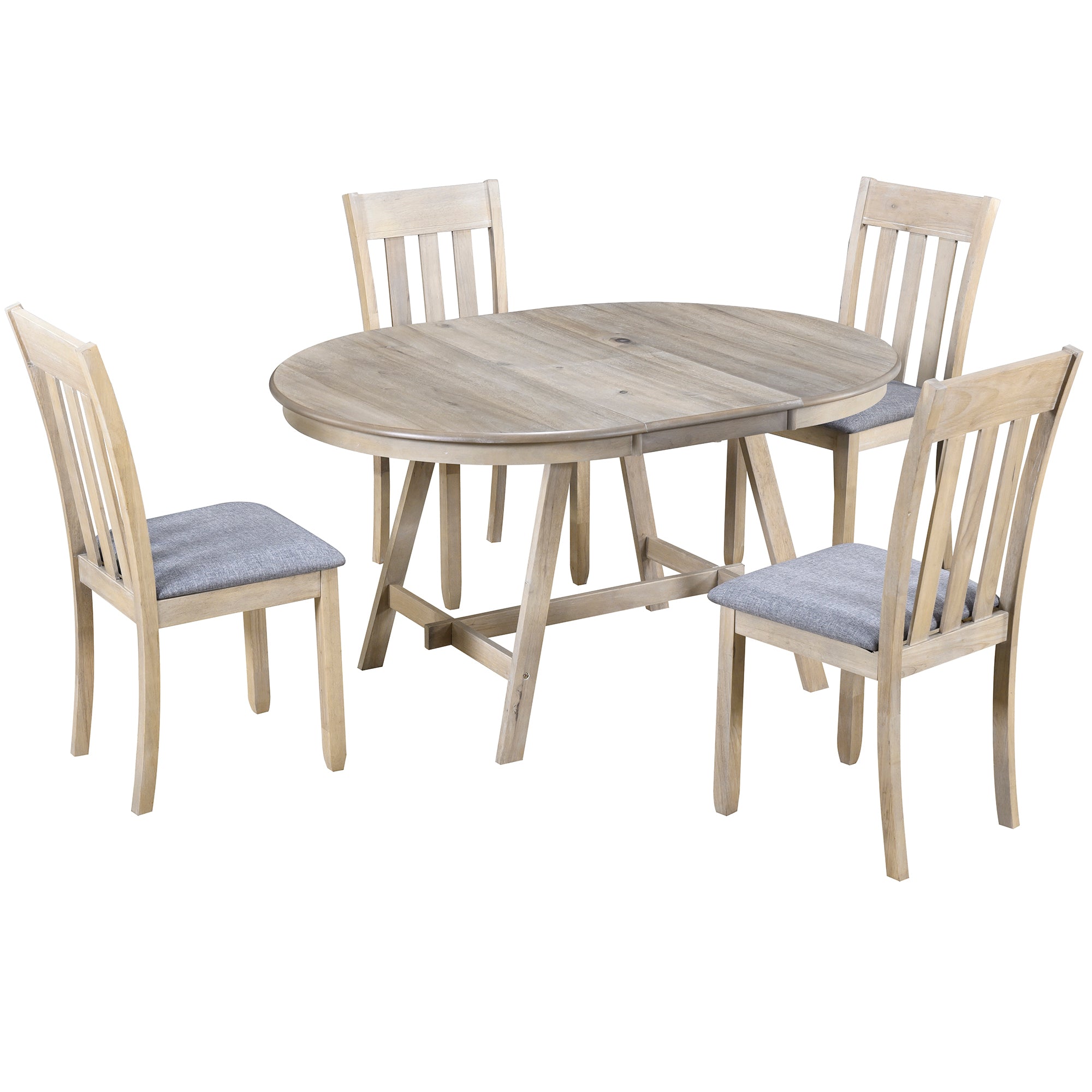 5-Pc Round Extendable Dining Set
