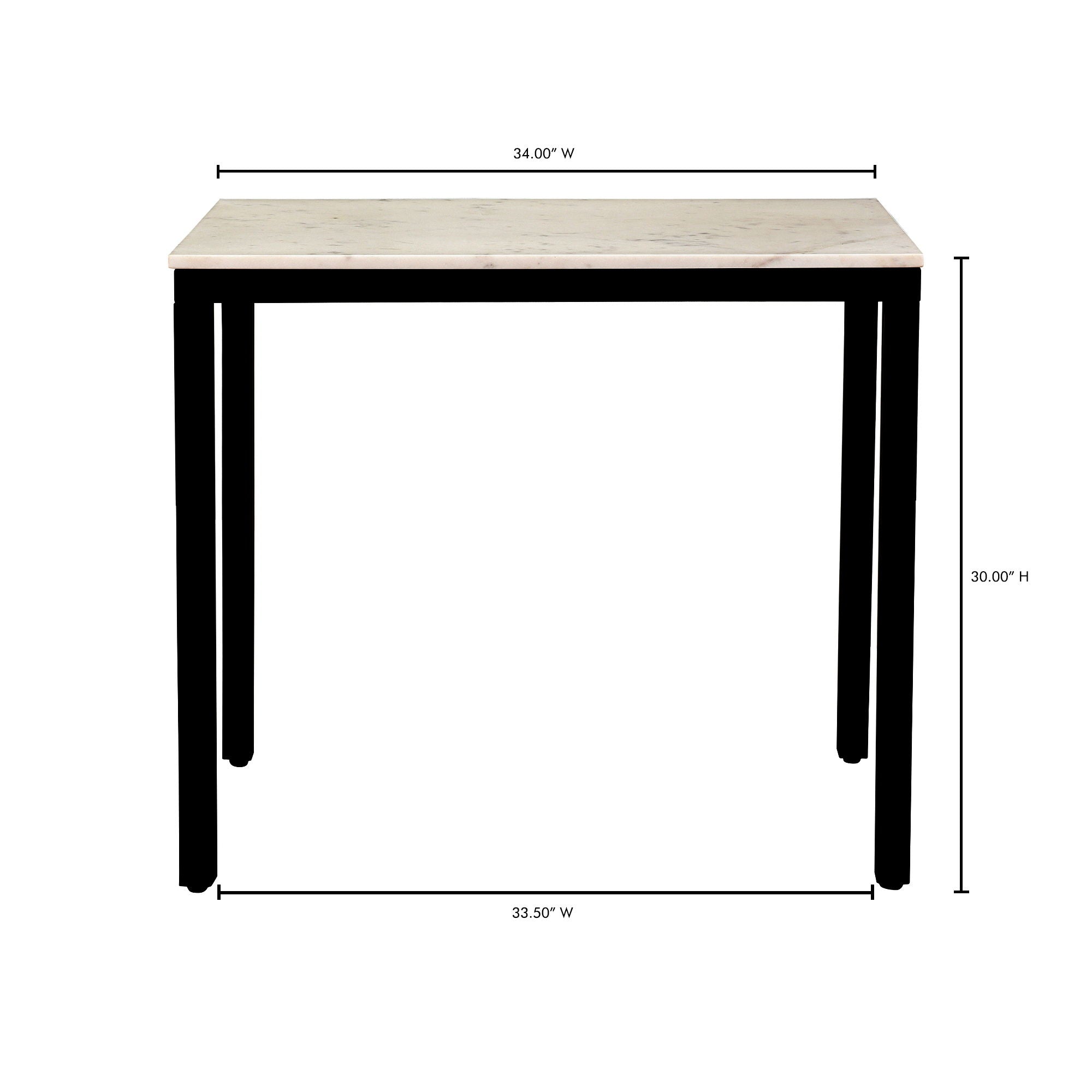 Parson - Marble Mini Desk - Black