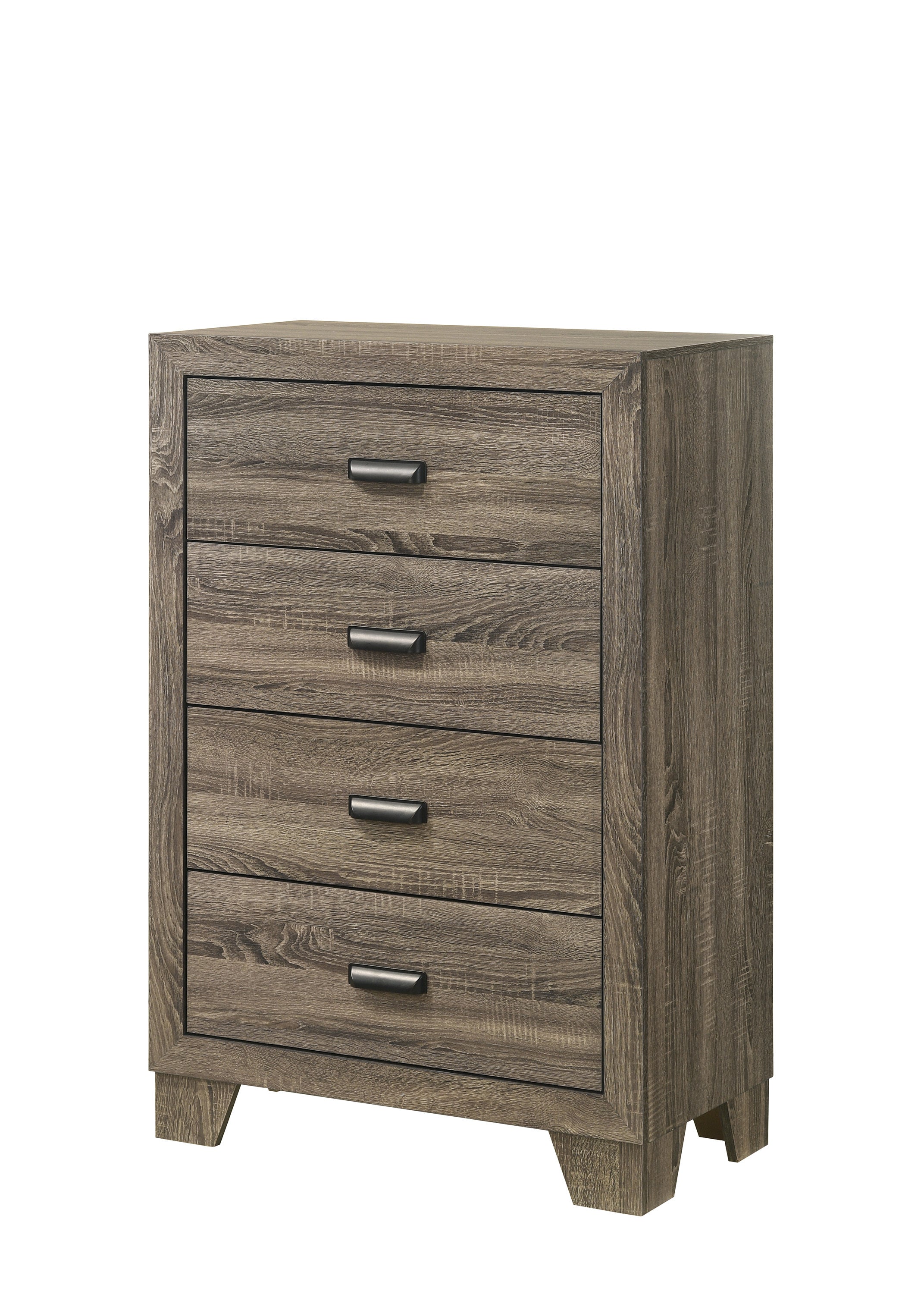 4-Drawer Tall Chest Rustic Gray Bedroom Furniture - Contemporary