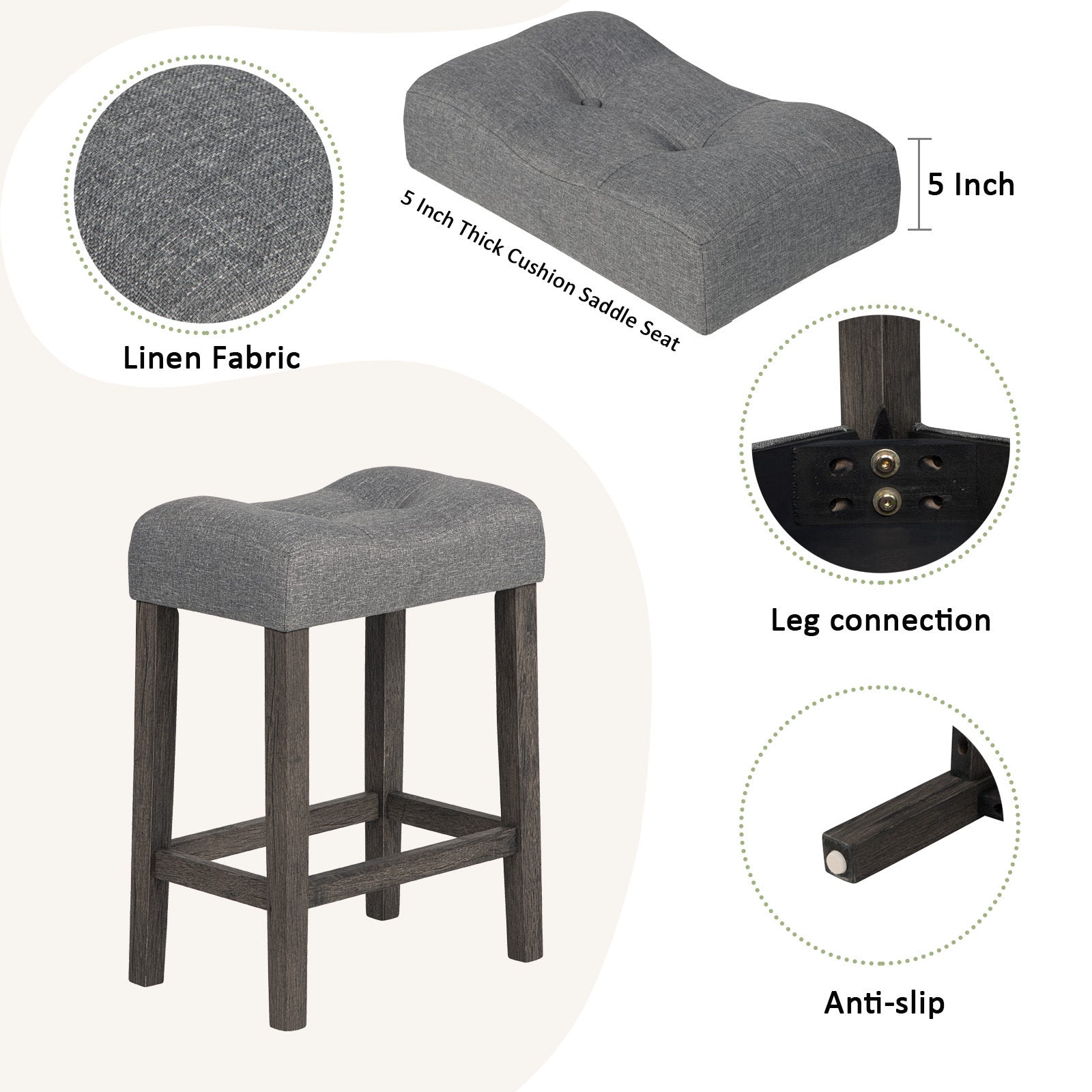 4-Piece Bar Table Set w/ Power Outlet & Stools