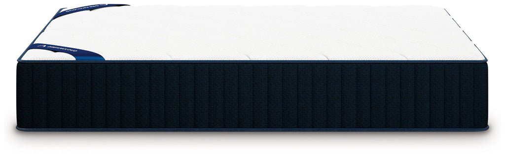 DreamCloud hybrid mattress, black quilted side with white top surface