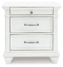 Kanwyn - Whitewash - Three Drawer Night Stand