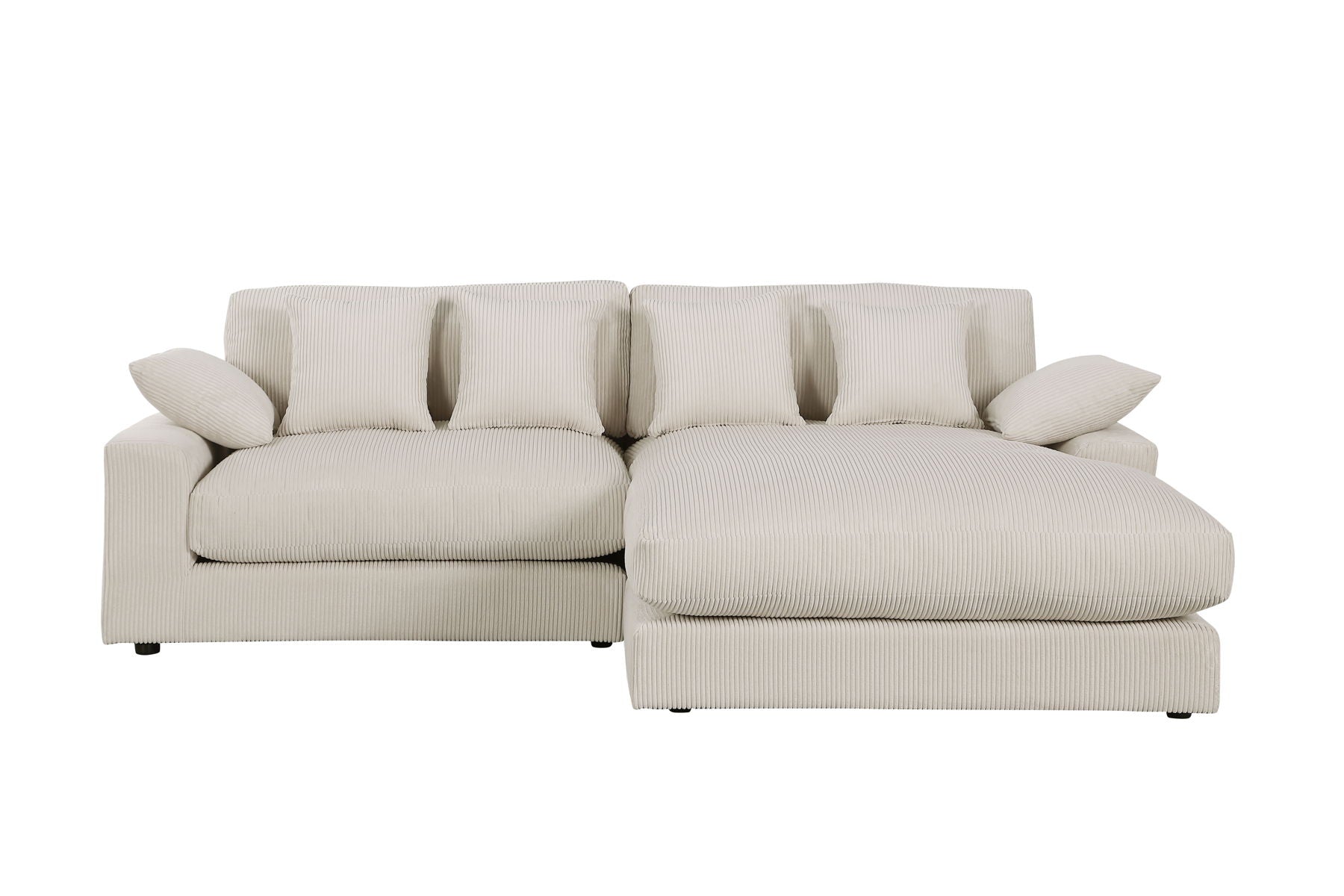 Mystic - Corduroy Reversible Sectional Sofa Chaise