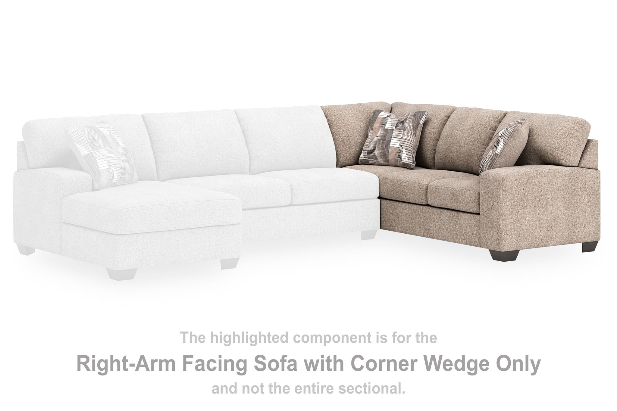Seyler Lane - Beige - RAF Sofa With Corner Wedge