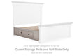 Havalance - Queen Storage Rails And Roll Slat - White / Gray