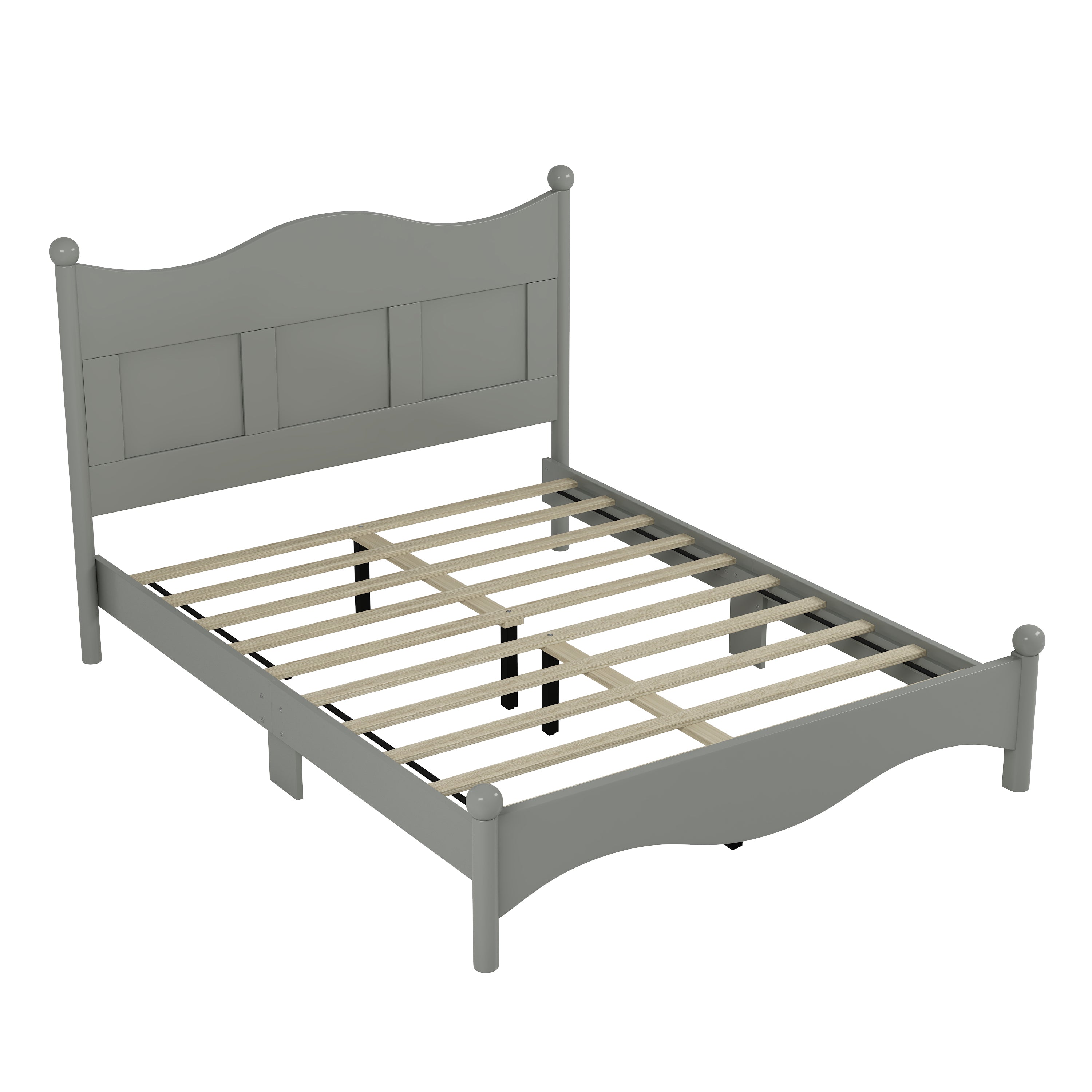 Retro Bedroom Set - Queen Bed, Nightstand, Dresser