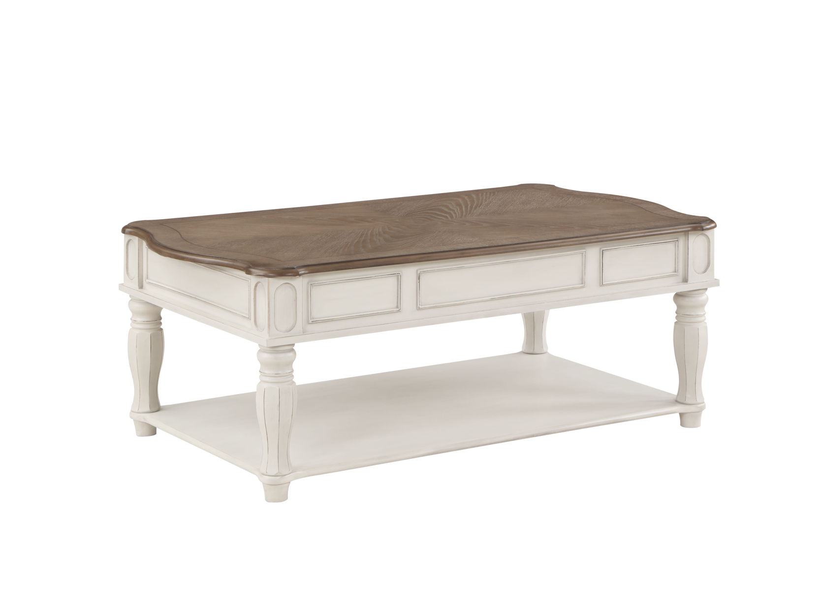 Acme Florian Coffee Table With Lift Top In Oak & Antique White Finish