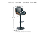 Bellatier - Tall UPH Swivel Barstool - Brown
