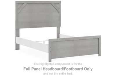 Cottonburg - Light Gray / White - Full Panel Headboard/Footboard