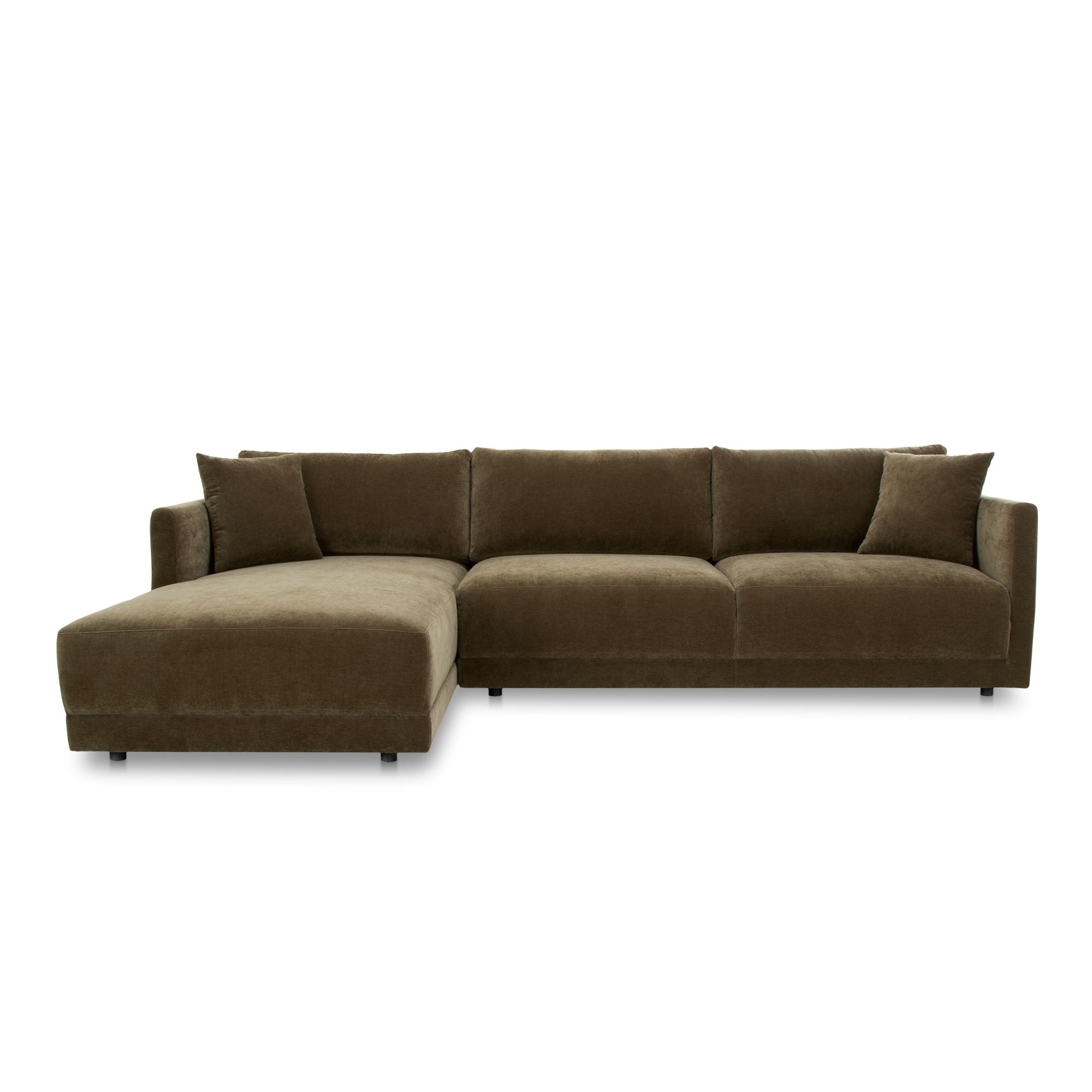 Bryn Cedar Green Eco-Friendly Sectional Sofa-Stationary Sectionals-American Furniture Outlet