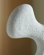 Lavarsen white textured sculpture surface detail, curved form
